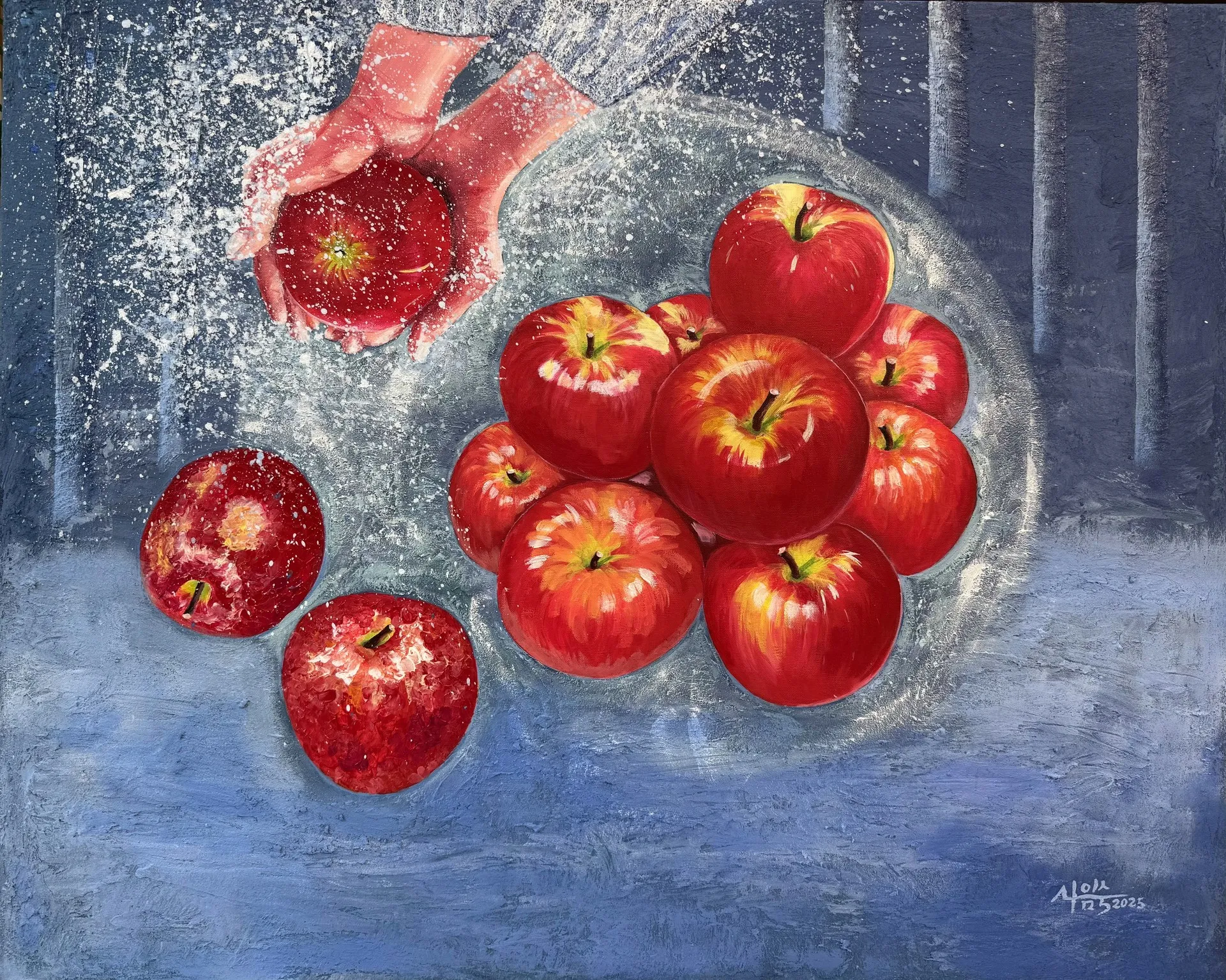 서임숙, 내리사랑 73.0x91.0cm, Mixed media on canvas, 2025